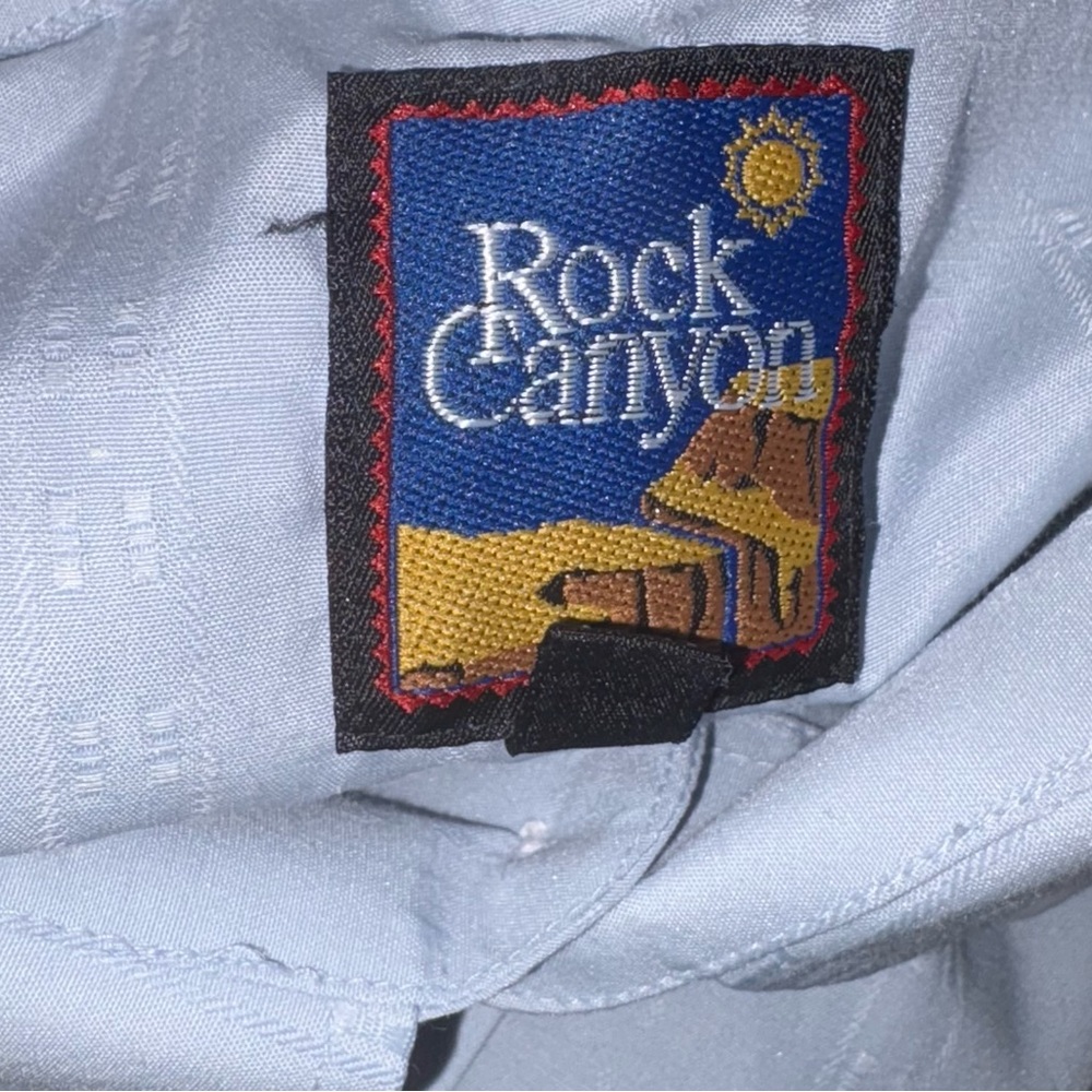 Vintage Western Blue Pearl Snap Shirt XLT - Picture 9 of 9